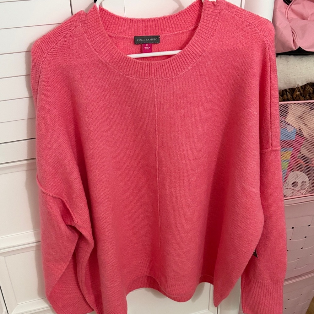 Vince Camuto Vibrant Coral Pink Sweater
